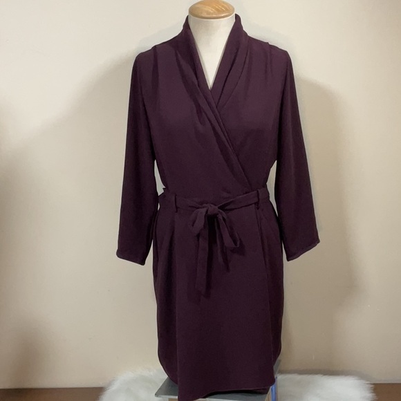 Wilfred Dresses & Skirts - Wilfred Franca Burgundy Wrap Dress Size 4